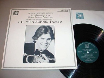 STEPHEN BURNS LP Solo Recording Debut - Musical Heritage Society MHS-7103Z