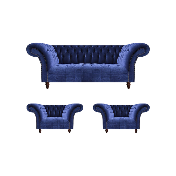Chesterfield Sofagarnitur Couch 3Tlg Polster MöBel Moderne Sitzgruppe-image