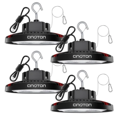 CINOTON 160W UFO LED High Bay Light, Aluminum LED Shop Lights with 24000LM, 5...