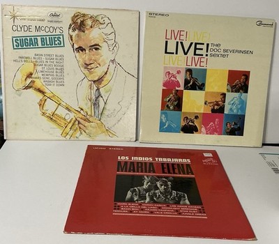 E LP LOT : MARIA ELENA 1S/ 1  LOS INDIOS TABAJARAS ,CLYDE MCCOY, DOC SEVERINSEN