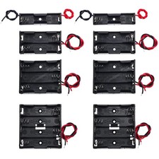 QTEATAK 8-Pack AA Battery Holder Bundle w/ Wire 1.5V, 3V, 4.5V, 6V (2pcs Each)