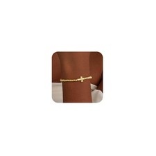 Gold Enewton Bracelets for Women 14K Gold Plated Cross Stretch Bracelets Stac...
