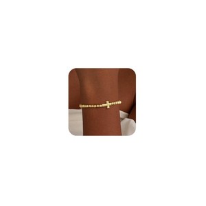 Authentic Gold Enewton Bracelets for Women 14K Gold Plated Cross Stretch Bracelets Stac...