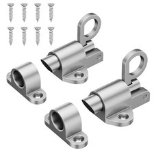 Self-Closing Latches, Silver Spring Door Lock, Aluminum Alloy Resilient Bolt ...
