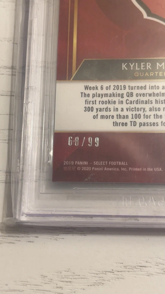 2019 Panini Select - Field Level Kyler Murray #204 Tri-Color Prizm /99 - BGS 9.5 - Image 3 of 3