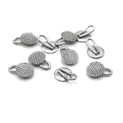 10Pcs Dental Kiefer ortho pä dische Lingual Knöpfe Metall Runde Mesh