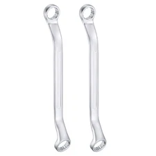 2pcs 45-Degree Offset Box End Wrench 19mm x 21mm Metric Double Box End Wrench