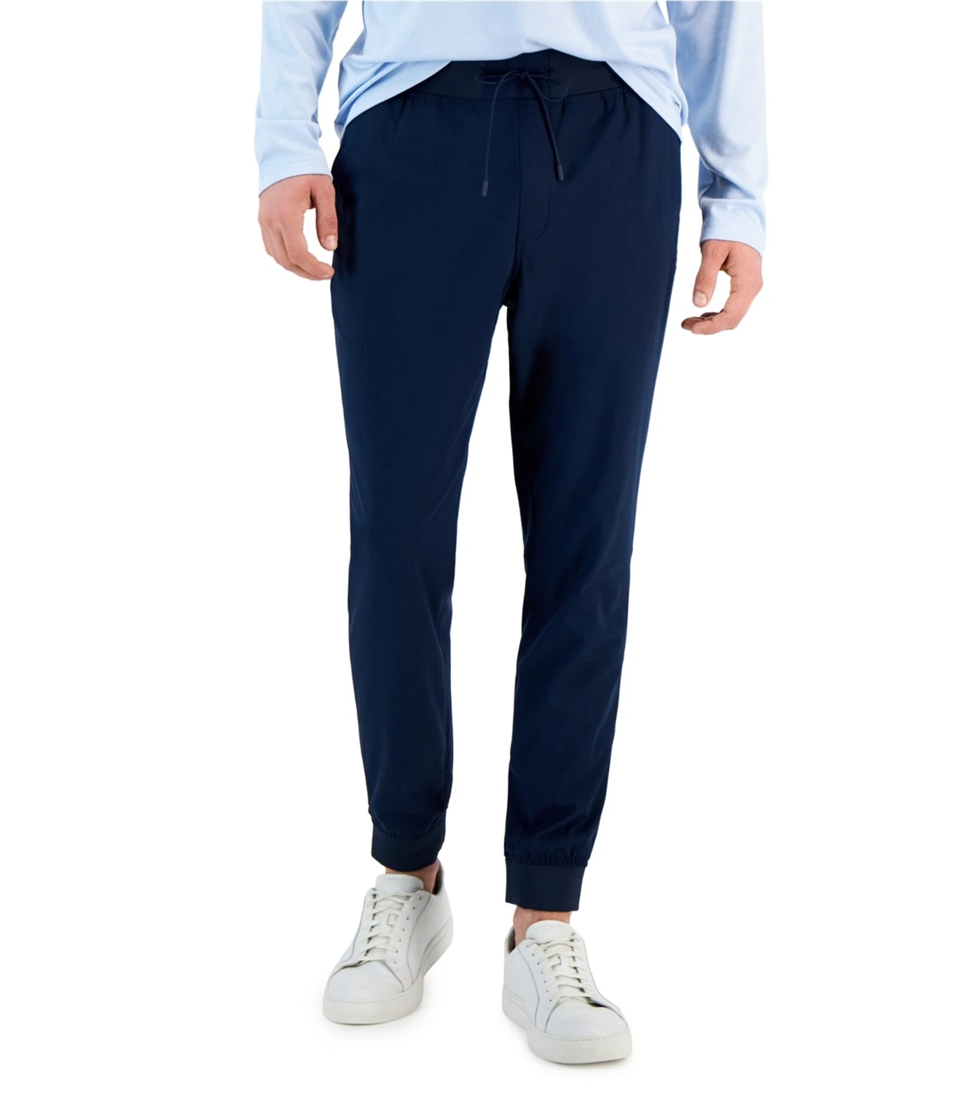 Alfani Mens Tech Tapered Jogger Casual Pants, Blue, Large / 29L