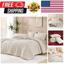 Oversized King Comforter 120''x120'', 3 Pieces Beige Super King Boho Bedding ...