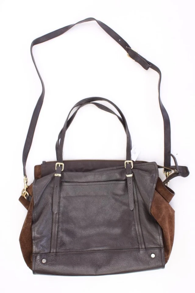 ✅ Massimo Dutti Schultertasche Handtasche für Damen braun aus Leder ✅ - Bild 1 von 4