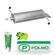 POLMO Auspuff Endschalldämpfer mit E-Prüfzeichen /654