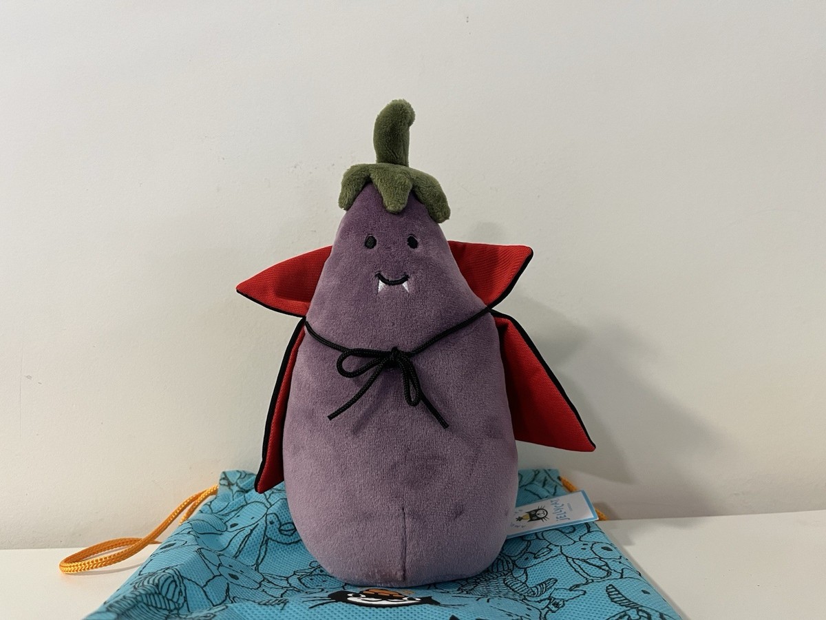 Retired NEW Jellycat Vivacious Eggplant Vampire Halloween Plush