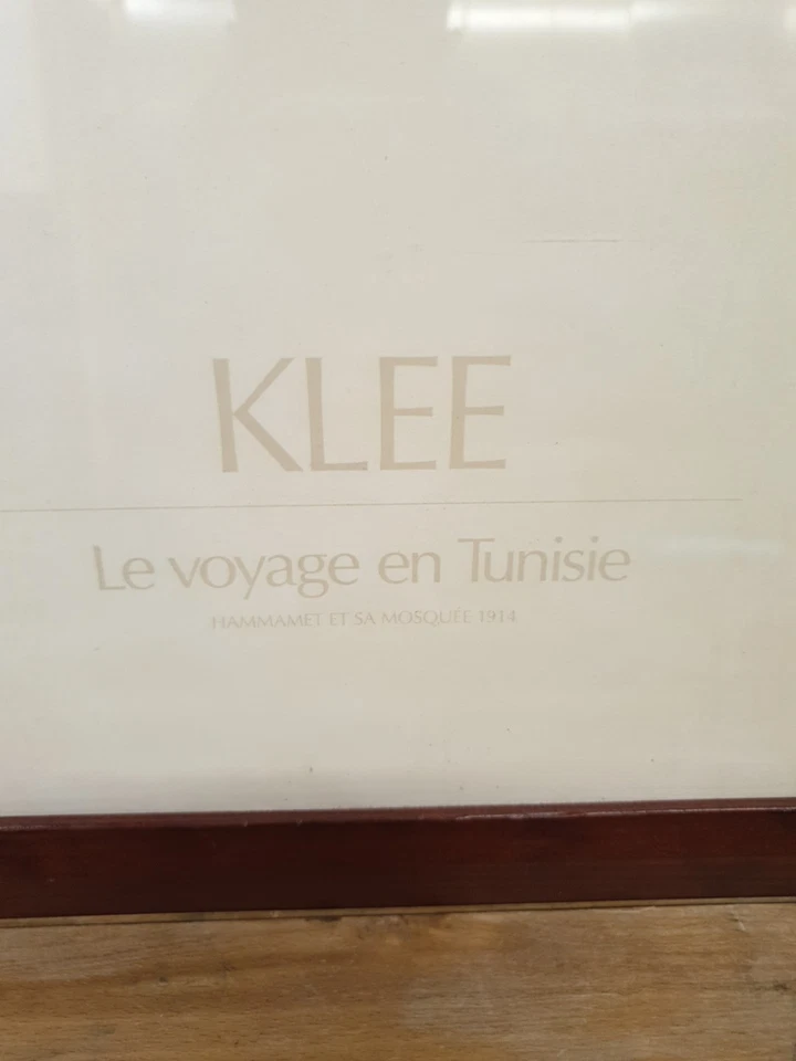 Cartel de exposición Paul Klee de Hammamet y su mezquita litografía desplazada 1991 Foto 2 de 4