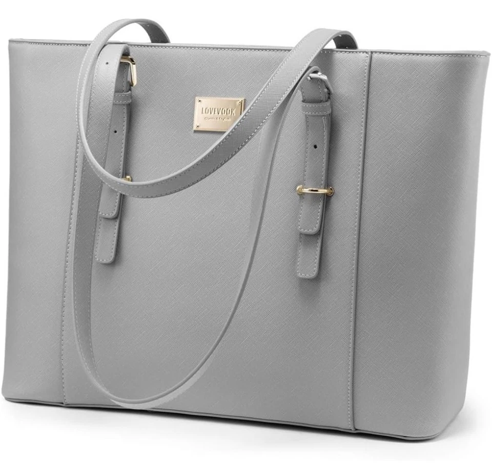 LOVEVOOK Bolso para Laptop para Mujer 15.6 Pulgadas Bolso Trabajo Profesional Cuero Computadora Foto 2 de 4