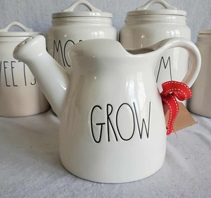 Rae Dunn GROW Ceramic Watering NWT