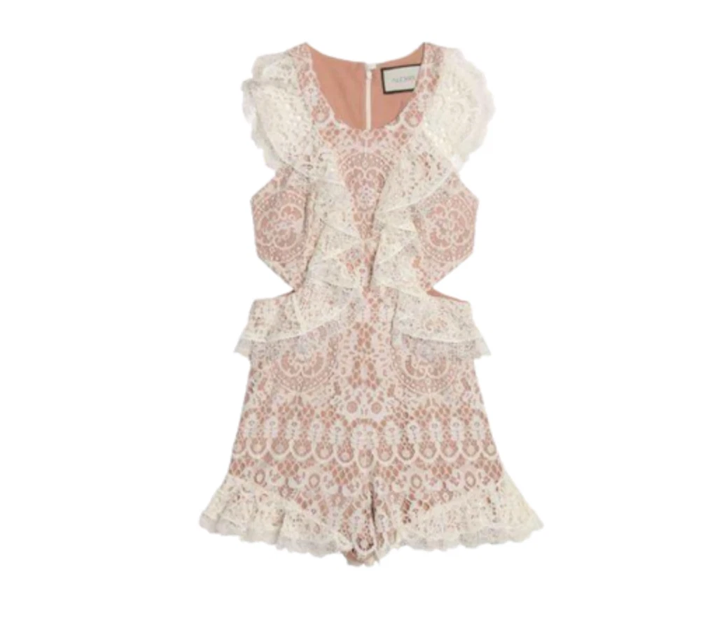 White lace on sale short romper