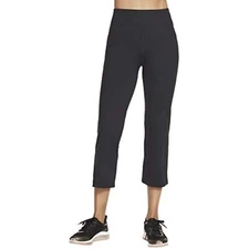 Skechers Women's Go Walk Lite High Waisted Stretch Crop Pants Black