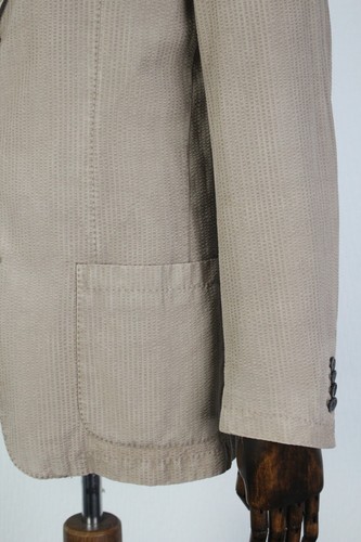 CORNELIANI ID Washed Brown SILK SEERSUCER Sport Coat Blazer Jacket 50IT 40US/UK - Picture 5 of 16