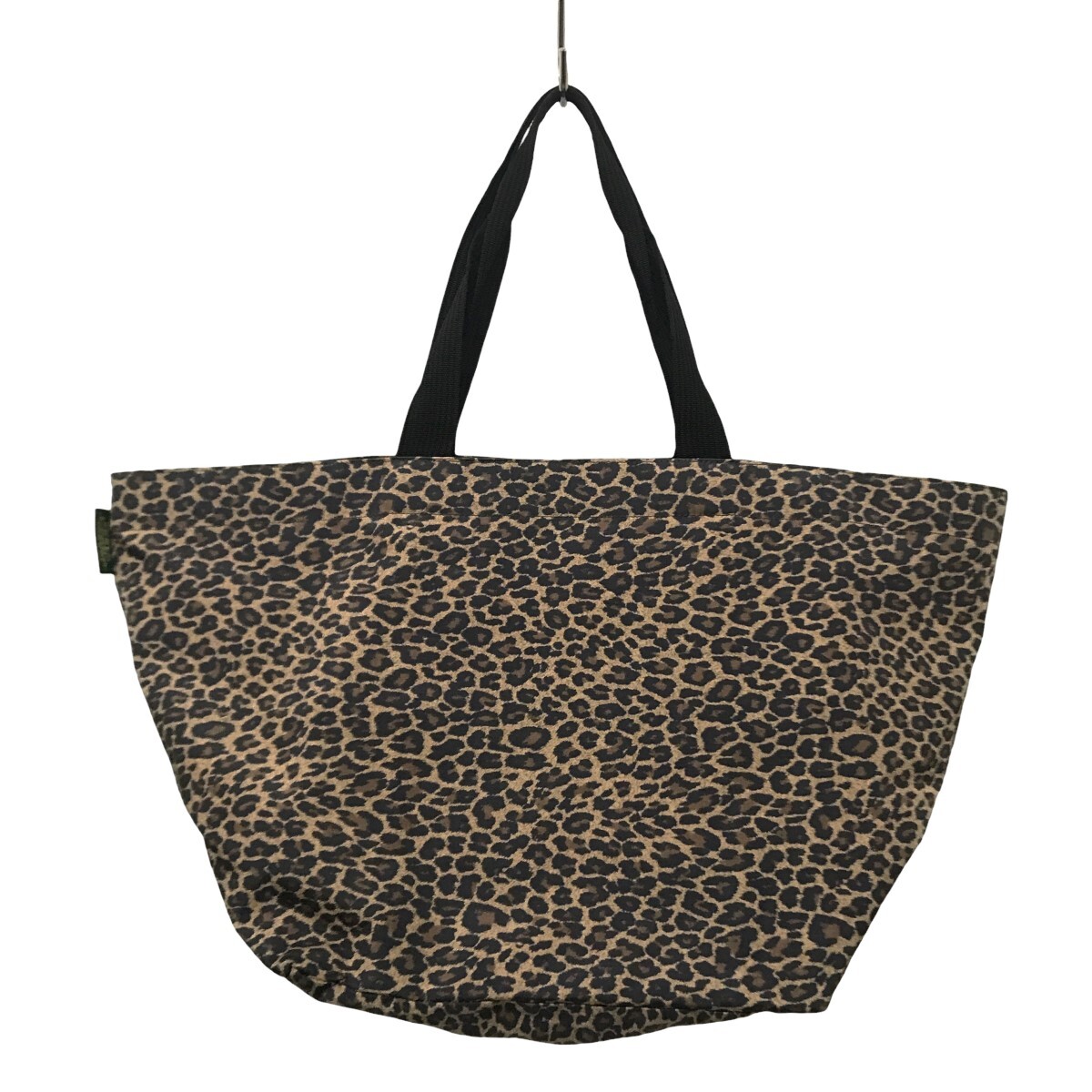 Used Herve Chapelier Nylon Boat-Shaped Tote Leopard Pattern Bag 