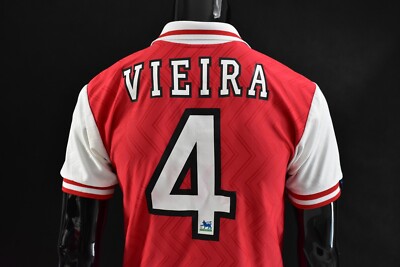 1996-97 Nike Arsenal FC GUNNERS Home Football Shirt VIEIRA SIZE S