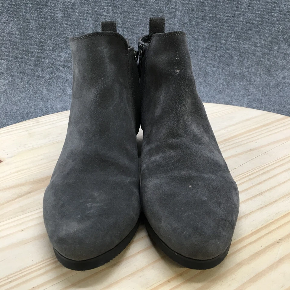 Botas Rubias Mujer 9.5 M Impermeables Botines B5903 635 Gris Cuero Cremallera Foto 4 de 4