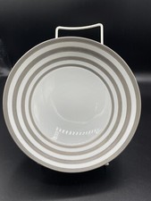 Jl Coquet Limoges Cuenco Hemisferio Platino Raro 6 3/4” Hecho en Francia Usado en Excelente Condición