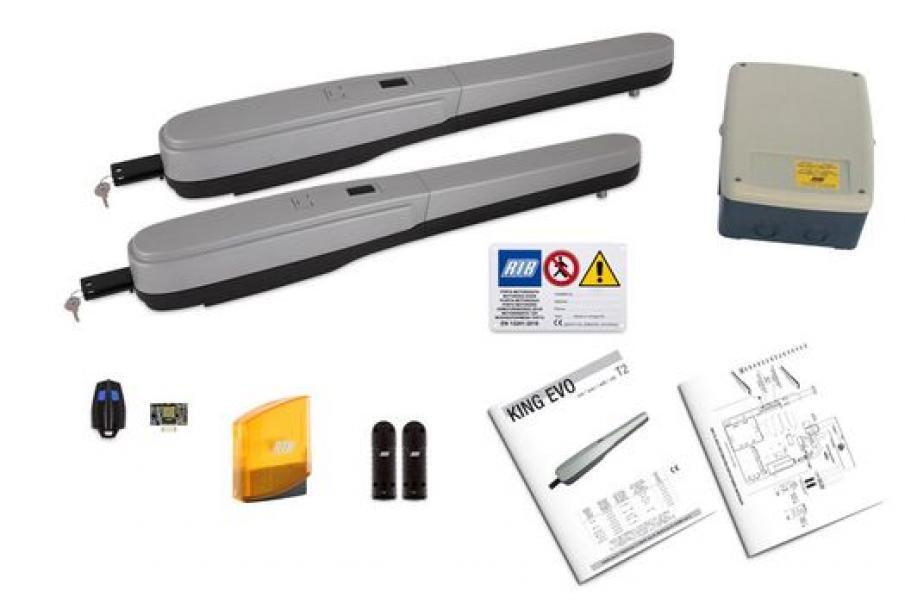 RIB KIT AUTOMAZIONE KING EVO PER CANCELLI A BATTENTE FINO A 400KG AD14050B