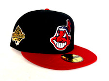 Black/Red Cleveland Indians 1995 World Series Gray Bottom Fitted New Era 59fifty