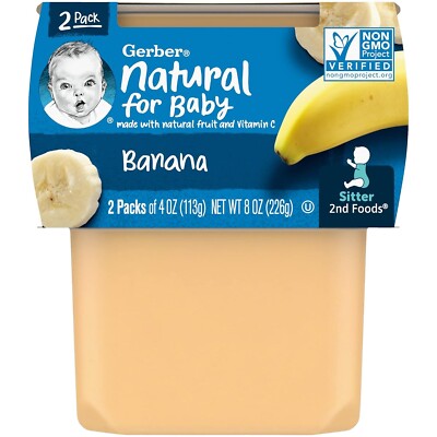 Gerber 2nd Foods Natural for Baby Baby Food, Banana, oz Tubs - Main Image