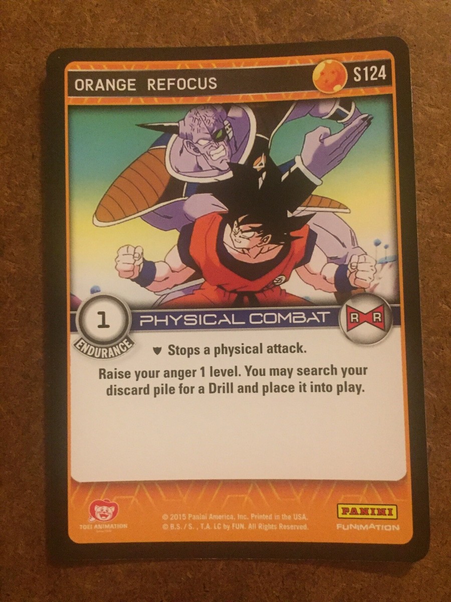 Orange Refocus S124 Dragon Ball Z Panini 2015 Trading Card