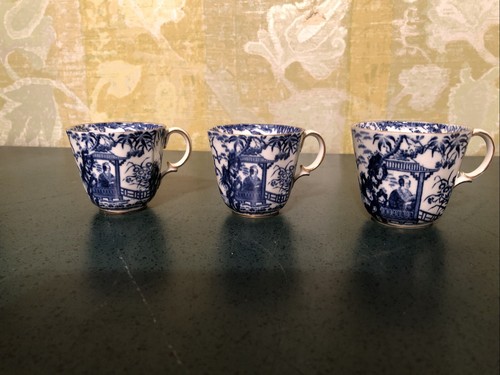 Royal Crown Derby “Mikado” Juego de 3 tazas y platillos de espresso Demitasse Inglaterra - Imagen 5 de 6