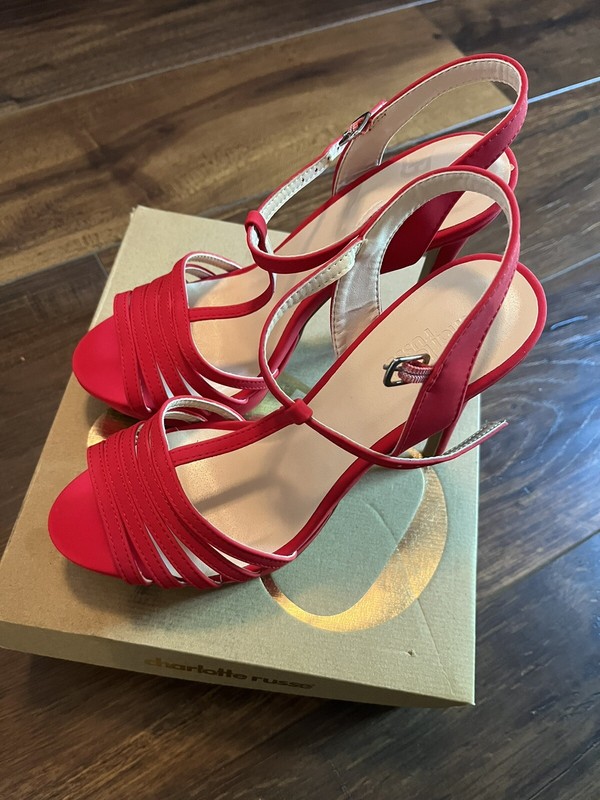 NEW 5 Inch Heel Sandal Women Sz 8 Shoe Ankle Strap Platform CHARLOTTE RUSSE