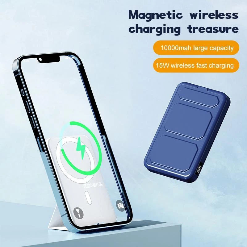 10000mAh Portable Power Bank with 15W Fast Charging, 1-USB Output, Multicolor Plastic Design for Mobile Phones and Devices