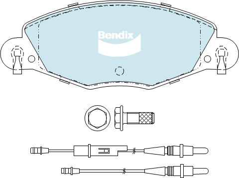 Bendix Euro+ Front Brake Pad Set for Citroen C5 DCXFXC, DCXFXF, RC, RCXFUF 3.0L - Picture 1 of 1