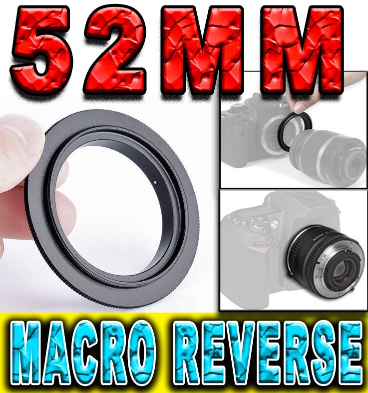 Anello Di Inversione Macro 52 Mm Per Fotocamere Sony Alpha - Adattatore Per Fotografia Macro Economica