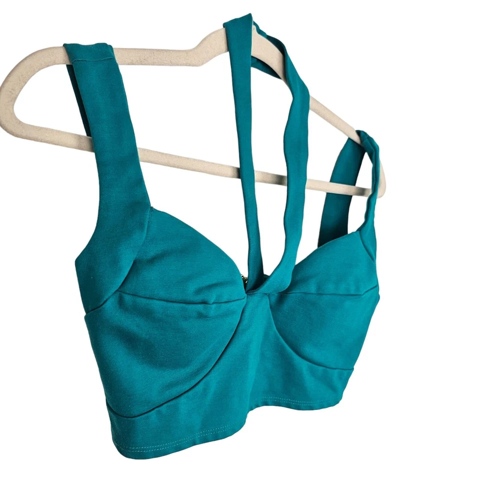 Lo último Sujetador corto Miami Styles para mujer M azul verdoso bralette mediano acolchado  Foto 2 de 4