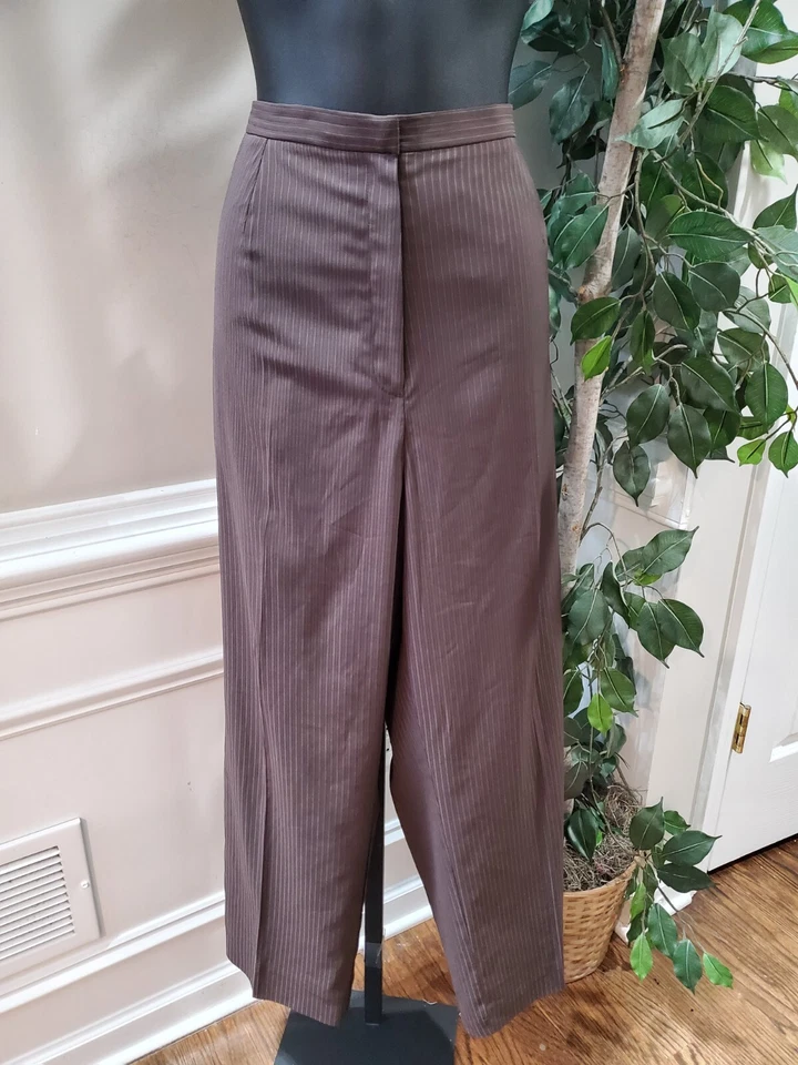 Traje de 2 piezas Worthington para mujer marrón poliéster de un solo pecho chaqueta y pantalón 16 Foto 3 de 4