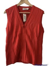 Tail Tech Sweater Vest Zip Golf Activewear Sleeveless Deep Coral Size L