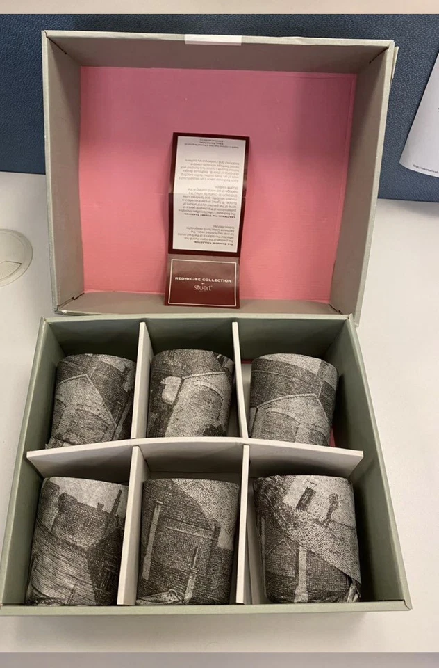 STUART CRYSTAL REDHAUSE Collection Ashbury Whiskey Tumbler/rummer Glass Set Of 6 - Image 3 of 4