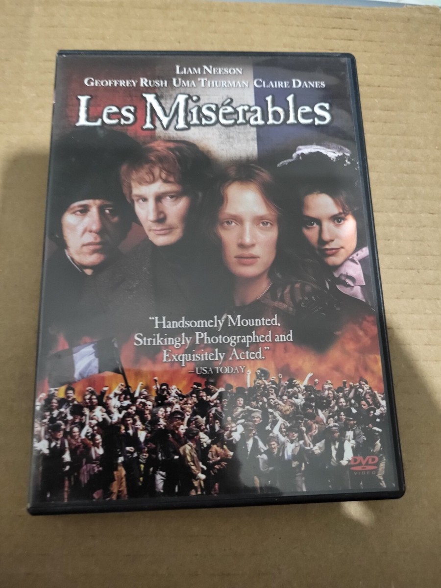 Les Miserables (DVD, 1999) LIAM NEESON UMA THURMAN CLARE DANES