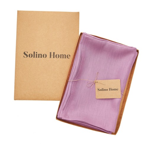 Solino Home Linen Dinner Napkins Square Set of 4 for Fall Solid, Fete 20x20 In - Picture 89 of 155