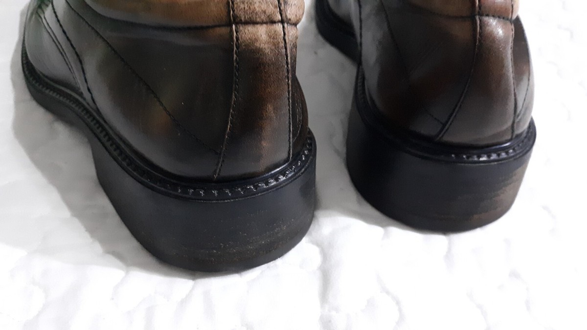 Men\'s Bass brown leather shoes dress luxury oxfords classics solid size 11 G.H. Bass Burlington Saddle Oxford Shoes 10.5 D Hemp Navy  main image 3
