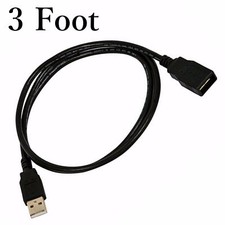 3ft USB 2.0 Male to Female Extension Data Charger Cable Cord Adapter M/F 3Feet