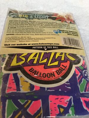 Balzac Balloon Ball 2001 Unopened Handbook Catpro Neon Blue Purple
