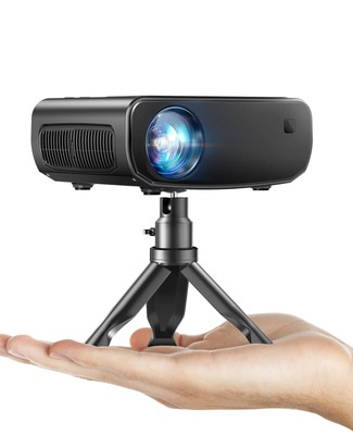 WiFi Projector for iPhone, 2024 Upgraded Mini Projector with Tripod & Carry B...