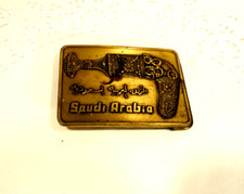 Vintage Saudi Arabia Brass Belt Buckle