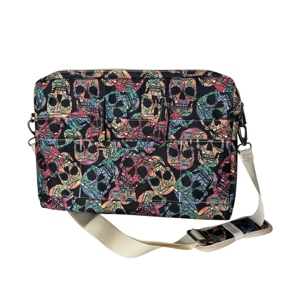 Bolso Bandolera EZrelia Colorido Estampado de Calavera Mensajero Multi Bolsillo Foto 2 de 4