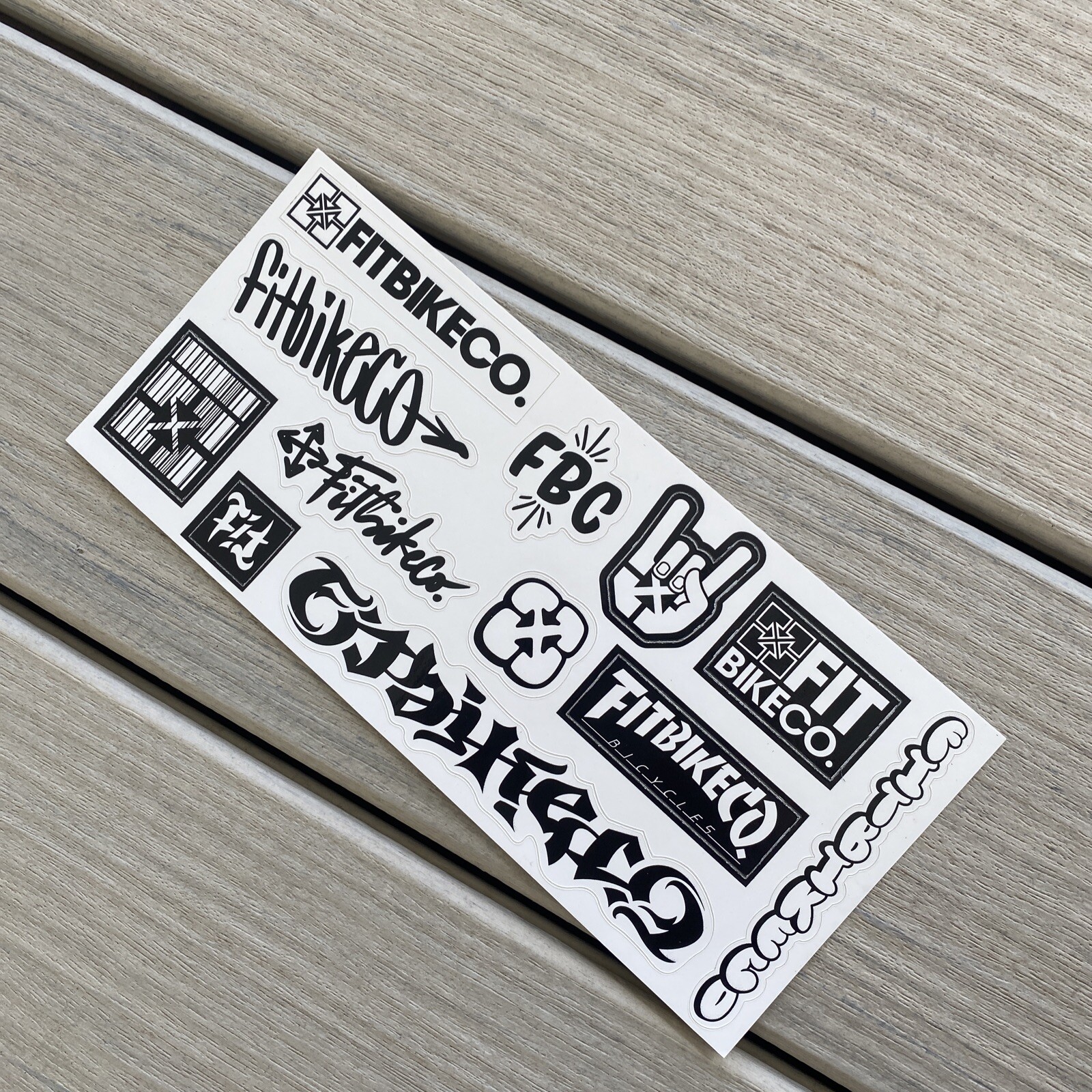 FIT BIKE CO STICKER DECAL SHEET BMX BIKES STICKERS DECALS (4 x 9)