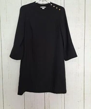 H&M Size 6 Black And Gold Accent Womens 3/4 Sleeve Dress