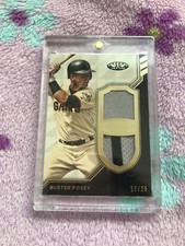 2018 Topps Tier One Dual Relic 17/25 Buster Posey Giants T1DR-BP